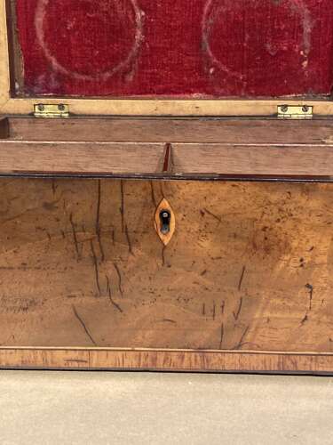 Sheraton inlaid mahogany box.