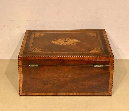 Sheraton inlaid mahogany box.