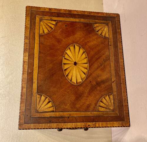 Sheraton inlaid mahogany box.