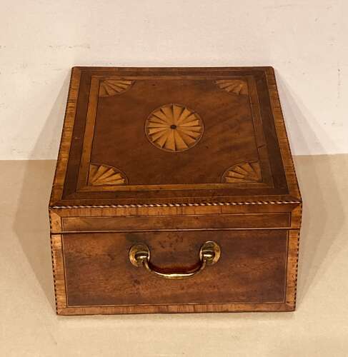 Sheraton inlaid mahogany box.