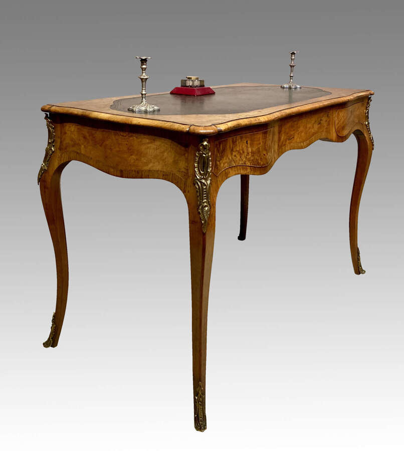 Victorian walnut writing table.