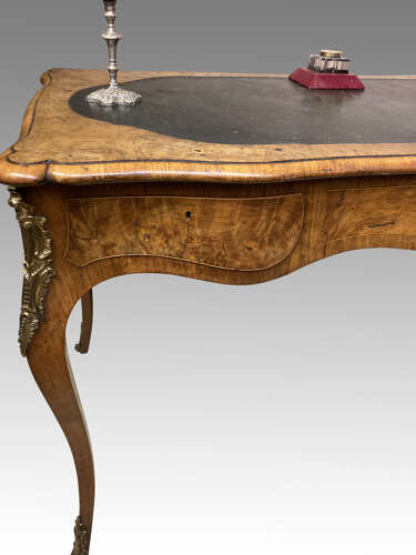 Victorian walnut writing table.