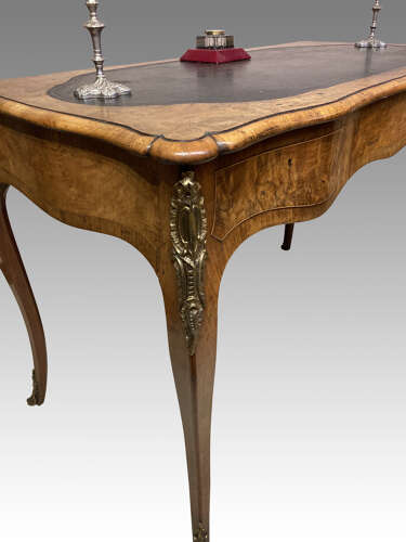 Victorian walnut writing table.