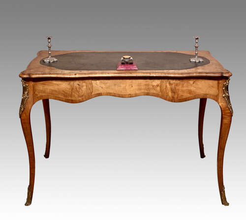 Victorian walnut writing table.