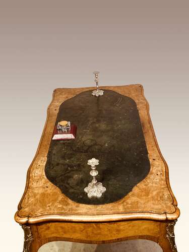 Victorian walnut writing table.