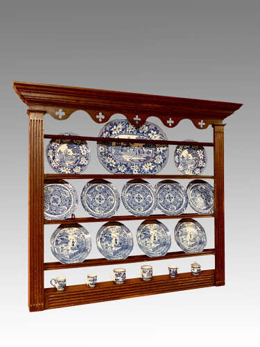 Georgian oak delft rack.