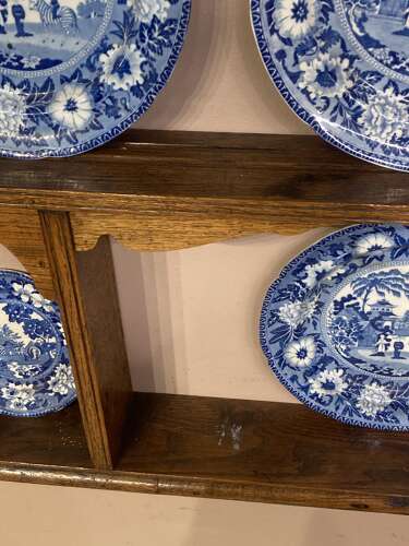 Small Welsh oak hanging shelves.