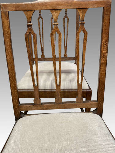 Set of 6 Georgian country chairs.