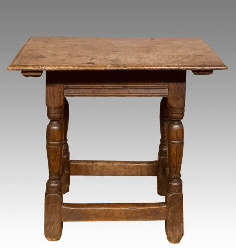 Queen Anne oak stool/table.