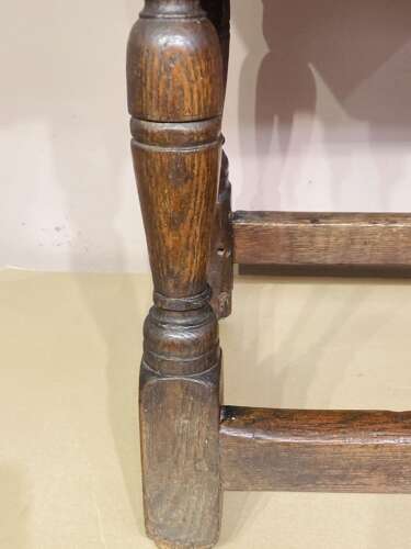 Queen Anne oak stool/table.