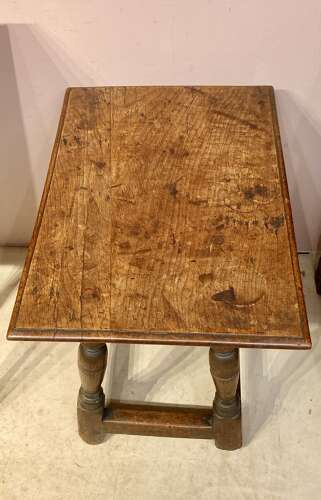 Queen Anne oak stool/table.
