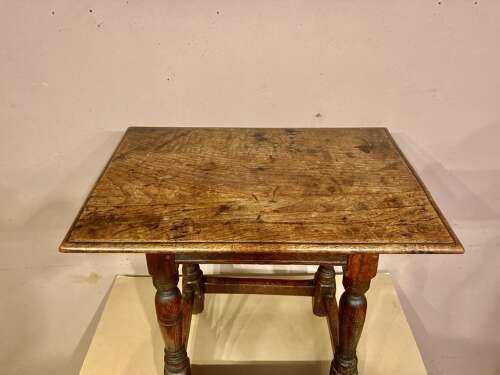 Queen Anne oak stool/table.