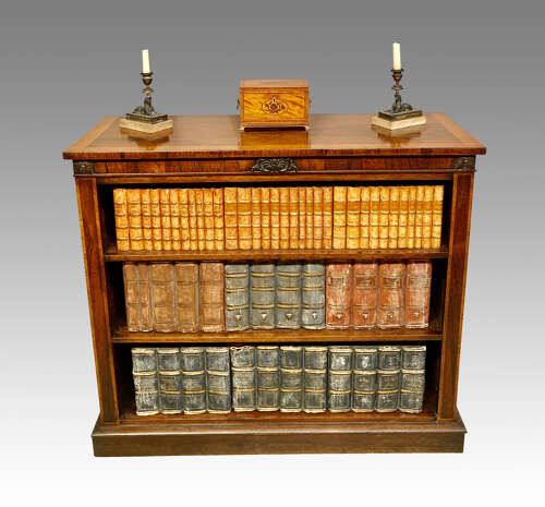 Regency rosewood open bookcase.