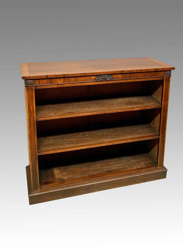Regency rosewood open bookcase.