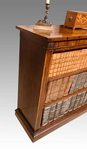 Regency rosewood open bookcase.