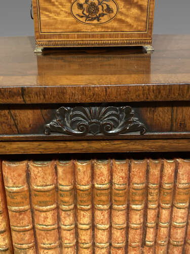 Regency rosewood open bookcase.