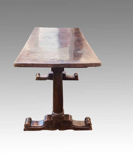 18th century walnut refectory dining table.