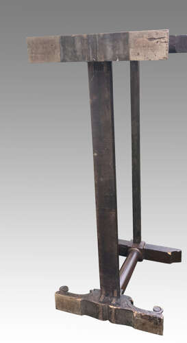 18th century walnut refectory dining table.