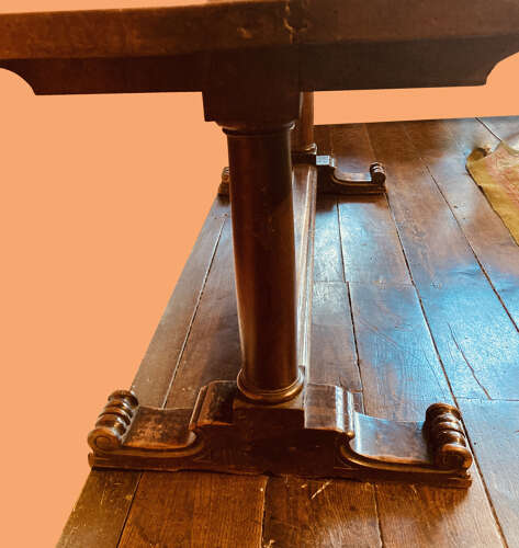 18th century walnut refectory dining table.