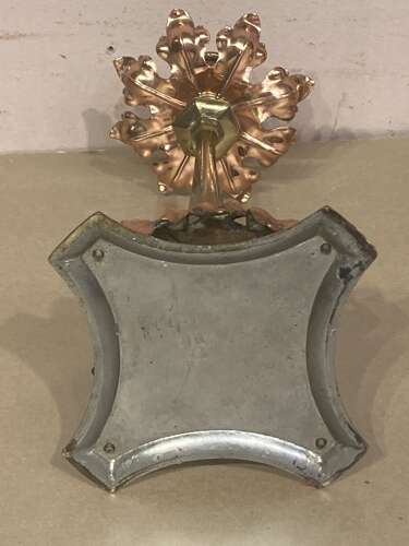 Pair of Arts and Crafts brass candlesticks.