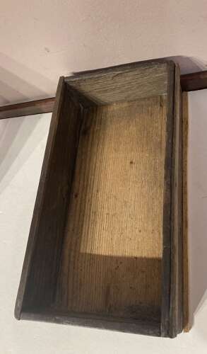 Welsh oak hanging candle box.
