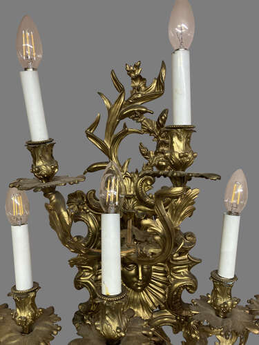 Gilded metal hanging wall light.