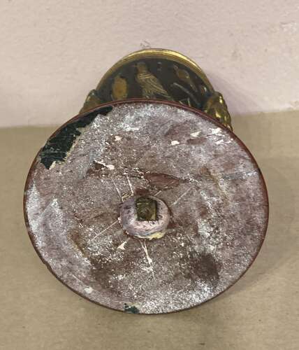 French Egyptian Revival bronze inkwell.
