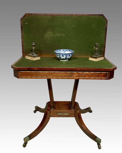 Regency rosewood card table.