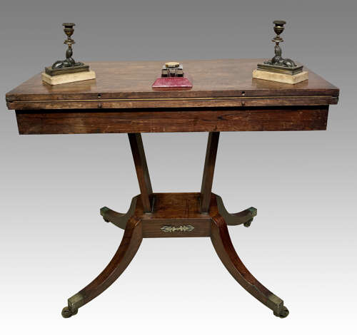 Regency rosewood card table.