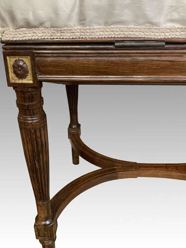 19th century rosewood music stool by C. Nosotti.
