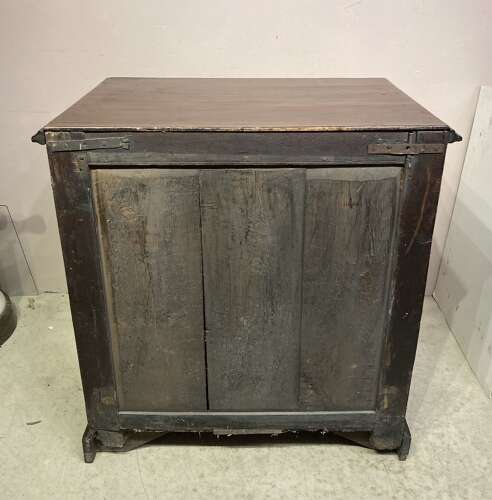Early walnut two door cupboard.
