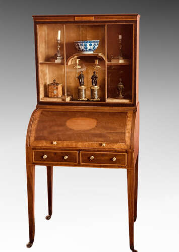 Georgian mahogany writing cabinet.