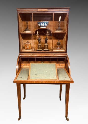 Georgian mahogany writing cabinet.