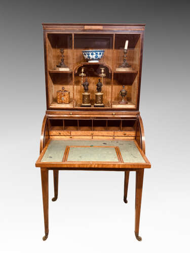 Georgian mahogany writing cabinet.