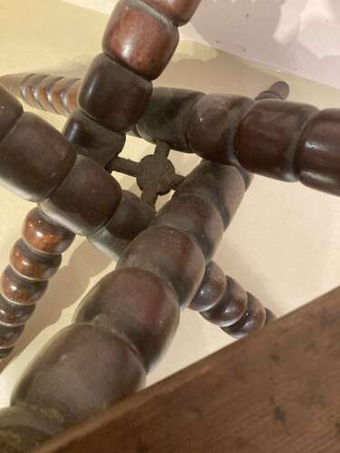 Late Georgian mahogany bobbin turned stool.