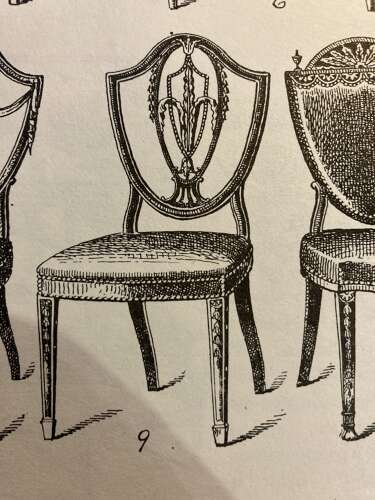 Hepplewhite carved mahogany armchair.