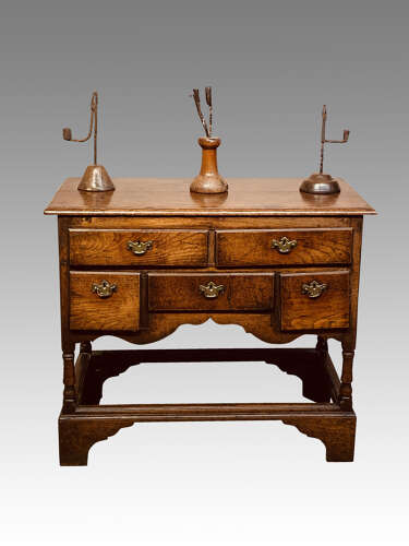 Antique Welsh oak side table.