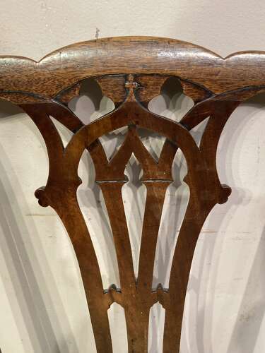 Pair of Georgian mahogany side chairs.