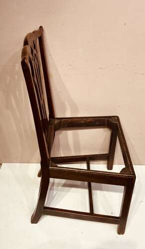 Pair of Georgian mahogany side chairs.