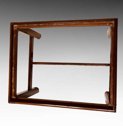 Antique mahogany dressing stool.