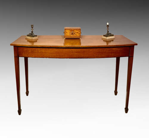 Georgian mahogany bow fronted side table.