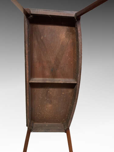 Georgian mahogany bow fronted side table.