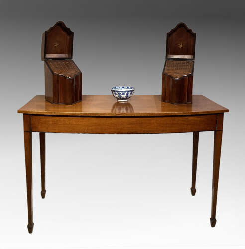 Georgian mahogany bow fronted side table.